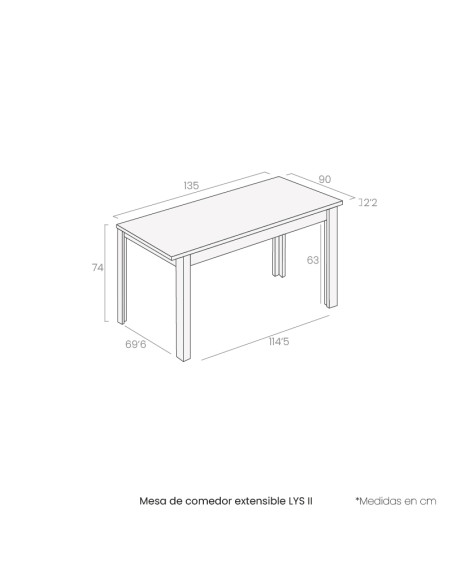 Mesa de comedor extensible LYS II