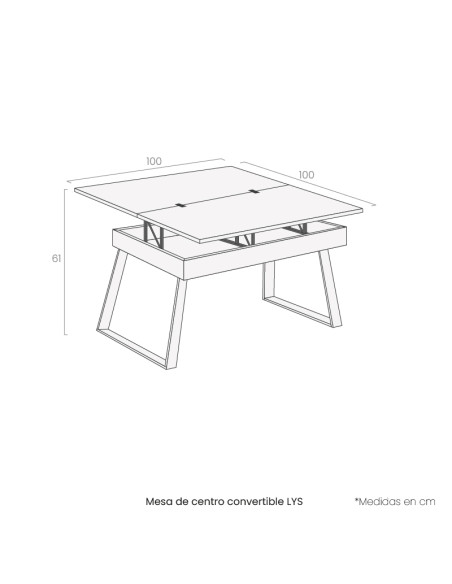 Mesa de centro convertible LYS