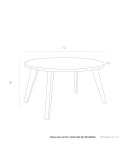 Mesa de centro redonda fija BELMARA