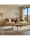 Mesa de centro redonda fija BELMARA