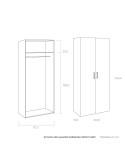 Armario dos puertas batientes 240cm MAX