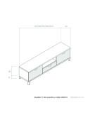 Mueble TV dos puertas y cajón MARCO
