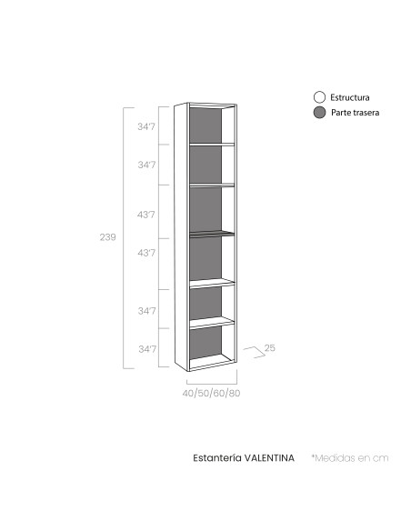 Estantería VALENTINA