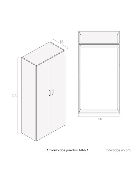 Armario dos puertas JANNA