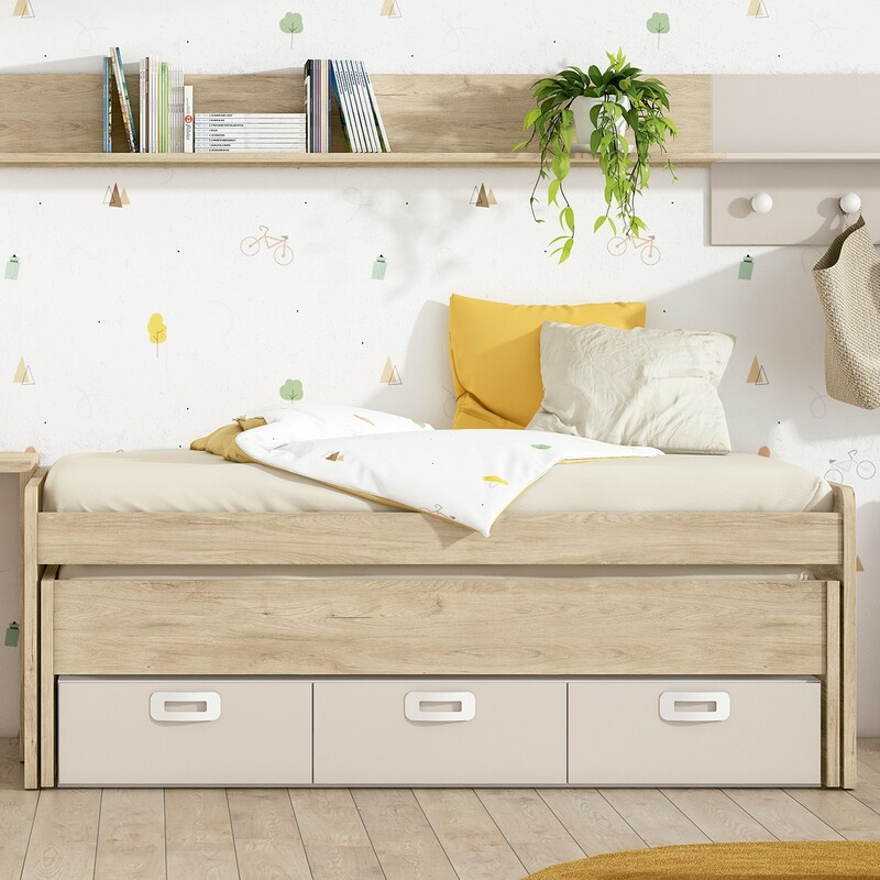 Cama compacta tres cajones MAX