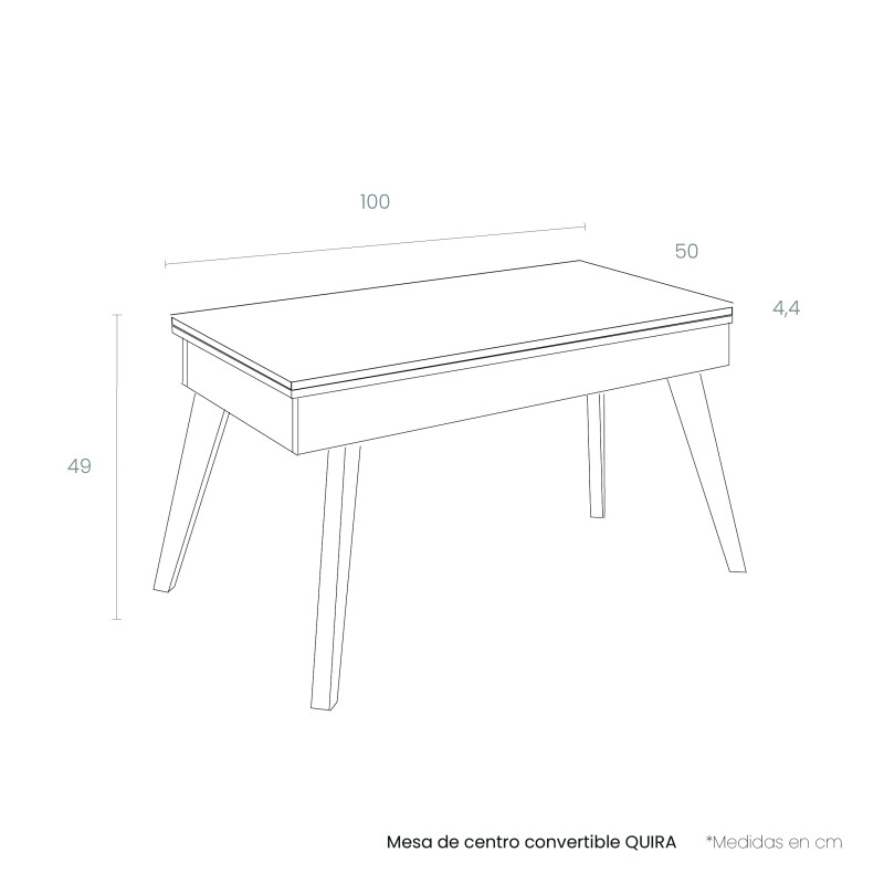 Mesa de centro convertible QUIRA