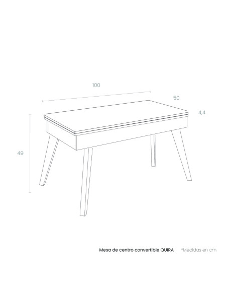 Mesa de centro convertible QUIRA