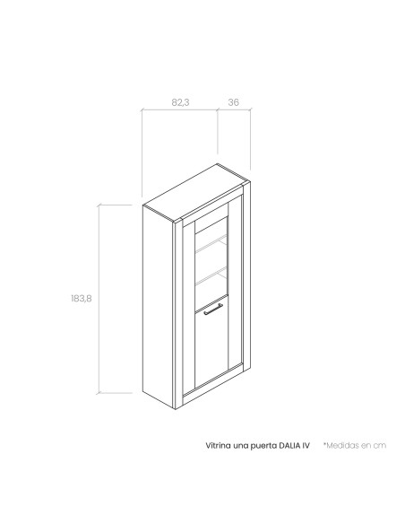 Vitrina una puerta DALIA IV
