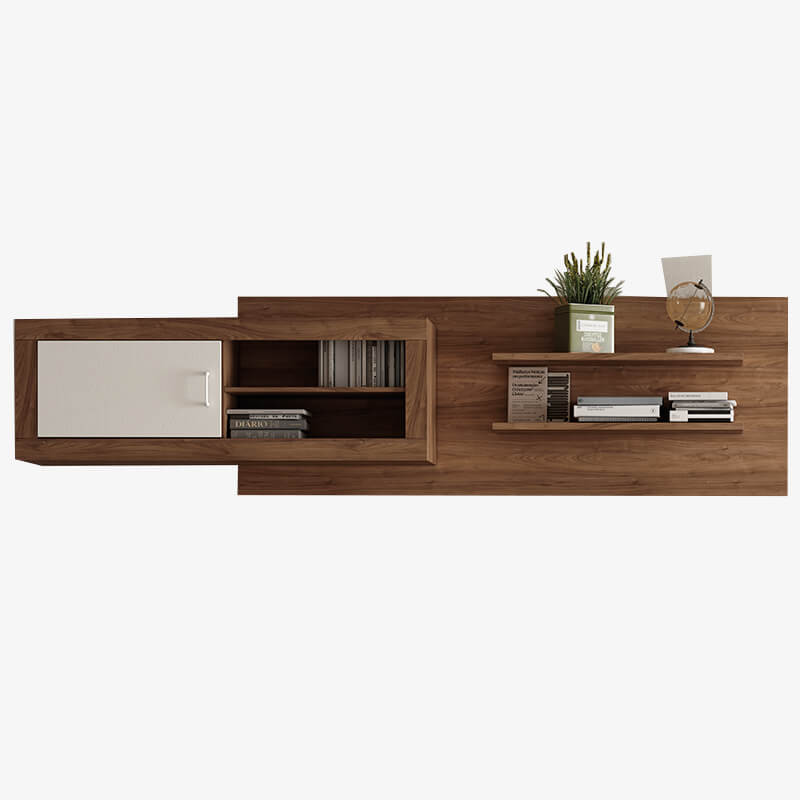 Estanteria con alto de una puerta y dos...