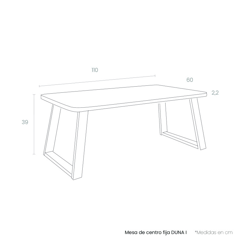 Mesa de centro fija DUNA I