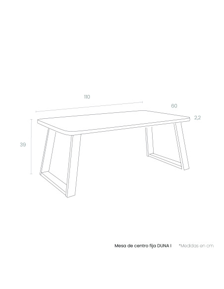 Mesa de centro fija DUNA I