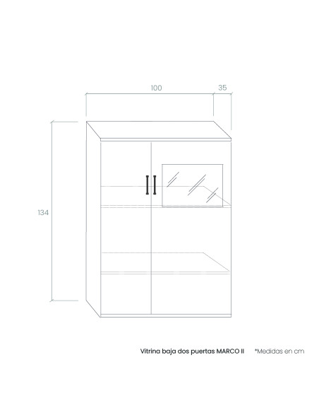 Vitrina baja dos puertas MARCO II