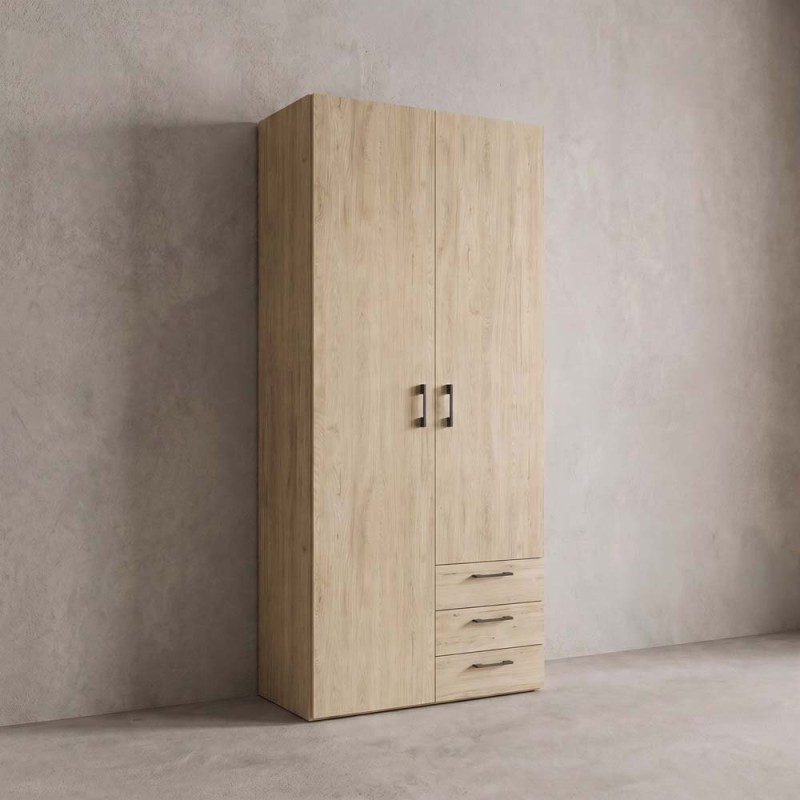 Armario dos puertas y tres cajones 215cm MAX