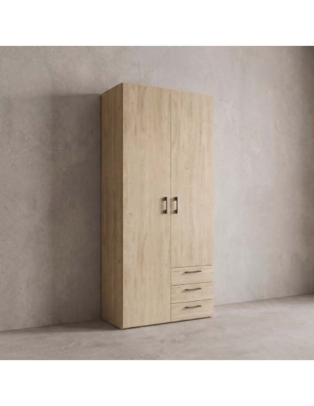 Armario dos puertas y tres cajones 215cm MAX
