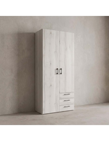 Armario dos puertas y tres cajones 215cm MAX