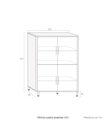 Vitrina cuatro puertas LYS I