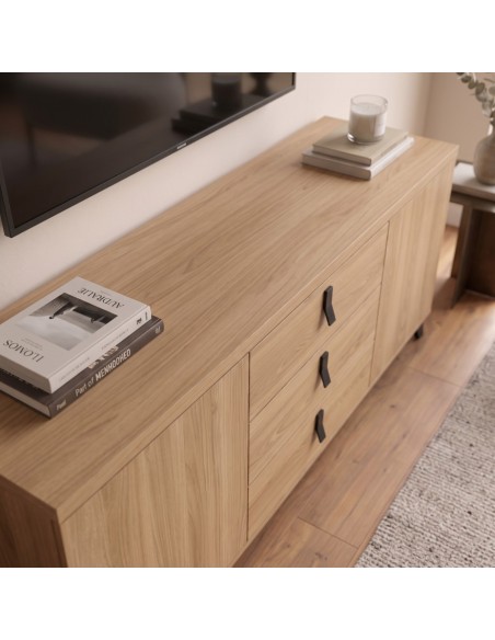 Mueble TV dos puertas y tres cajones ELISA