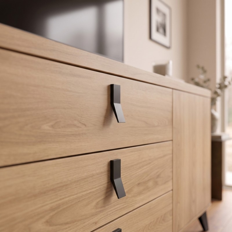 Mueble TV dos puertas y tres cajones ELISA