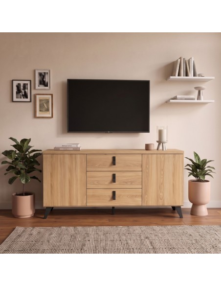 Mueble TV dos puertas y tres cajones ELISA