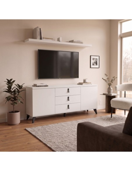 Mueble TV dos puertas y tres cajones ELISA