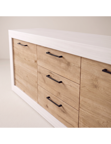 Mueble TV tres cajones y dos puertas 154 cm DALIA