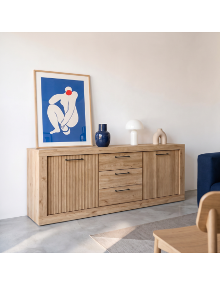 Mueble TV tres cajones y dos puertas 181 cm DALIA