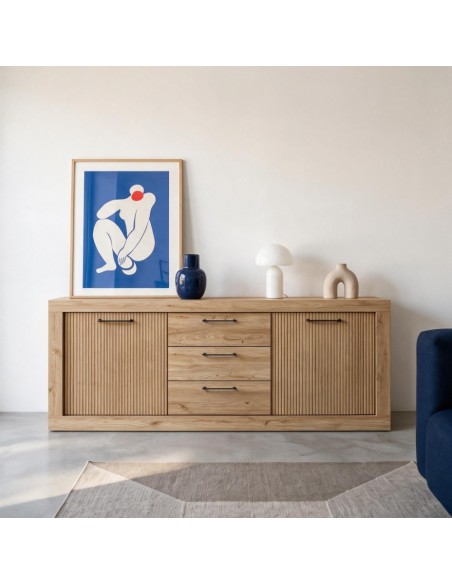 Mueble TV tres cajones y dos puertas 181 cm DALIA
