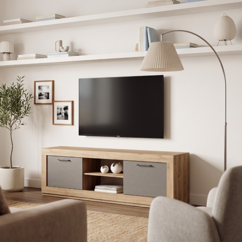 Mueble TV dos puertas y un estante 154 cm DALIA