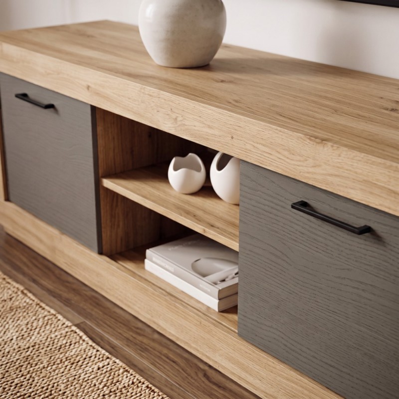 Mueble TV dos puertas y un estante 154 cm DALIA 2