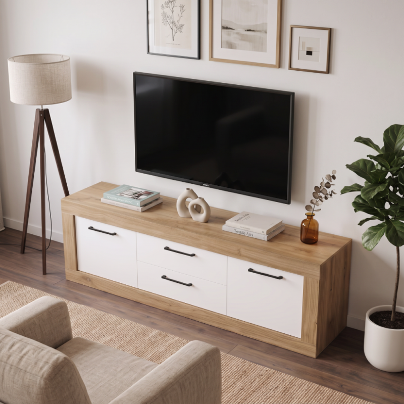 Mueble TV dos cajones y dos puertas 181 cm DALIA