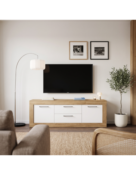 Mueble TV dos cajones y dos puertas 154 cm DALIA