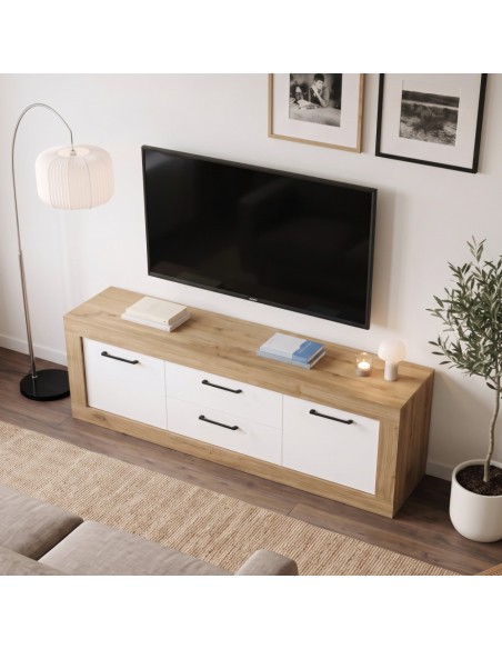Mueble TV dos cajones y dos puertas 154 cm DALIA