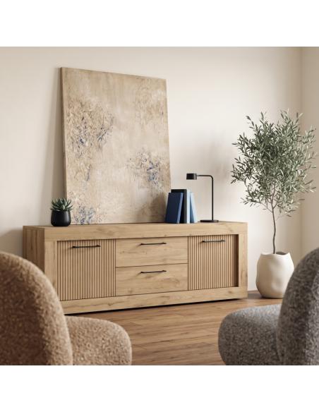 Mueble TV dos cajones y dos puertas 154 cm DALIA
