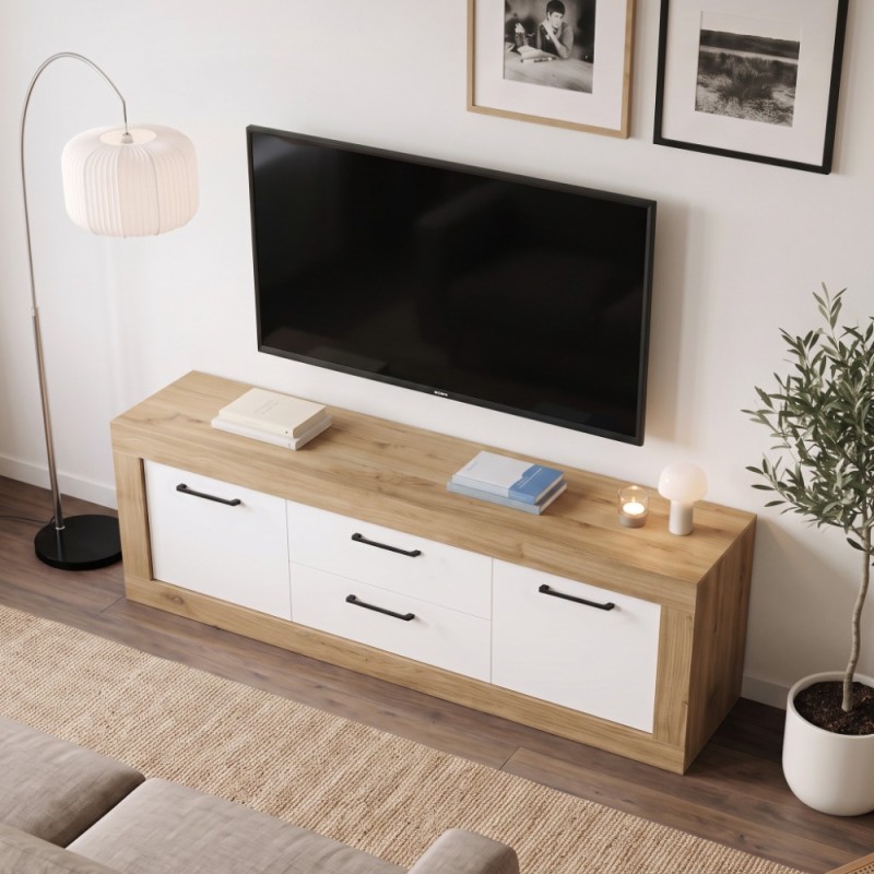 Mueble TV dos cajones y dos puertas 154 cm DALIA