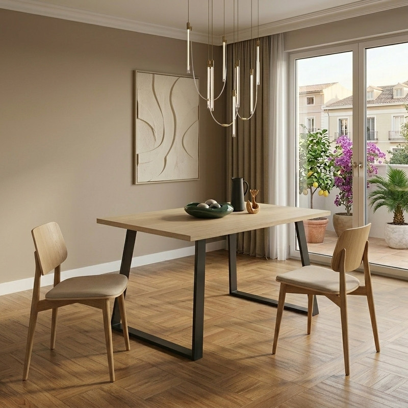 Mesa rectangular fija SANA