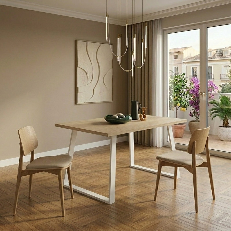 Mesa rectangular fija SANA