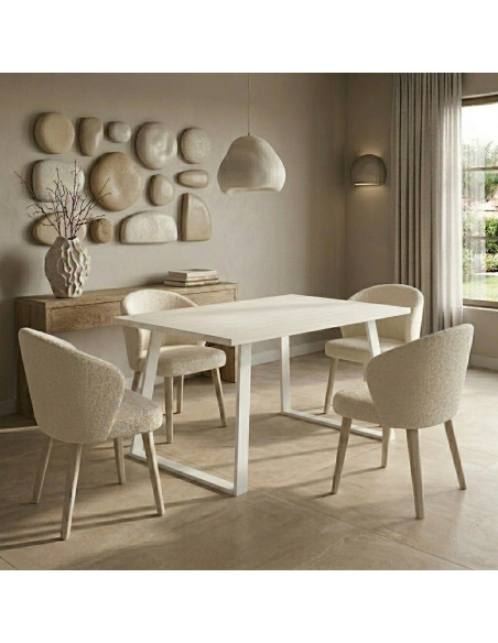 Mesa rectangular fija SANA