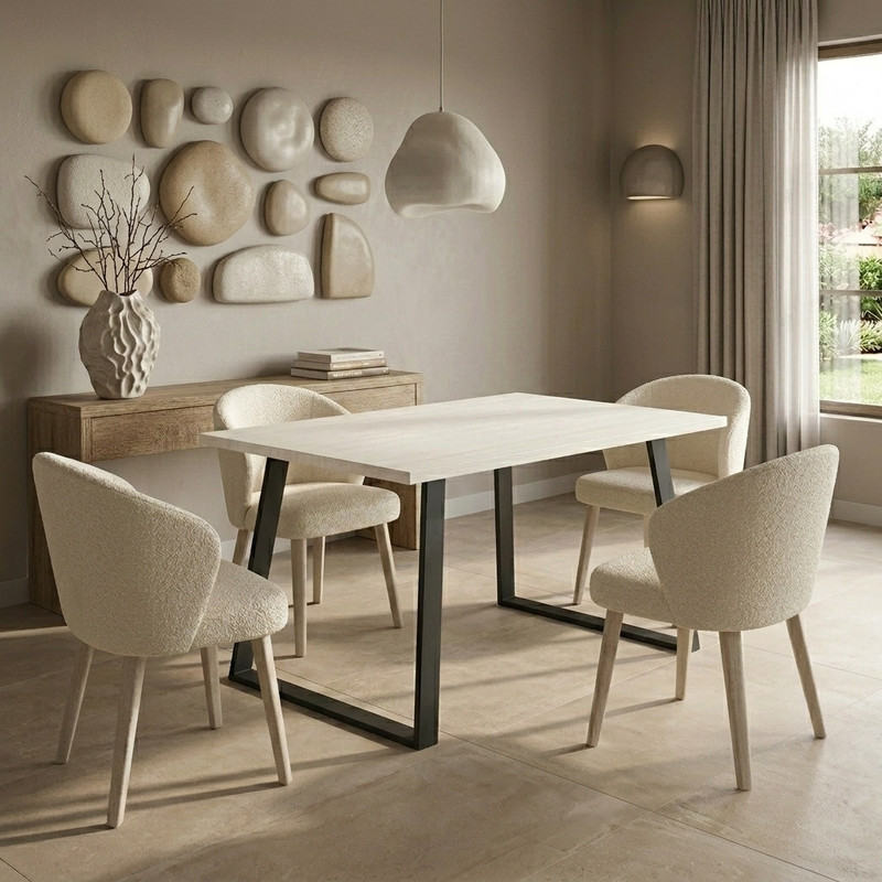 Mesa rectangular fija SANA