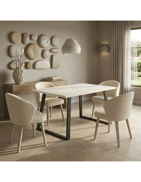 Mesa rectangular fija SANA