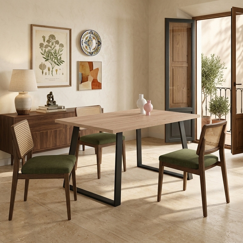 Mesa rectangular fija SANA