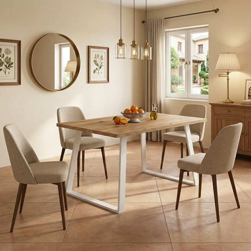Mesa rectangular fija SANA