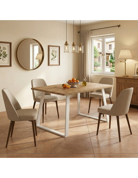 Mesa rectangular fija SANA