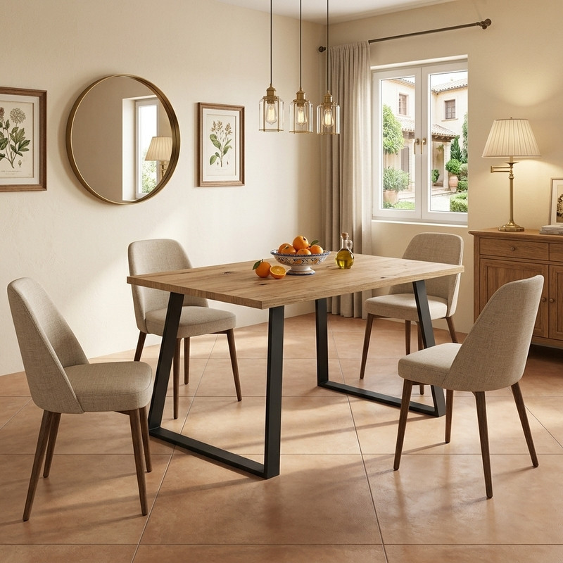 Mesa rectangular fija SANA