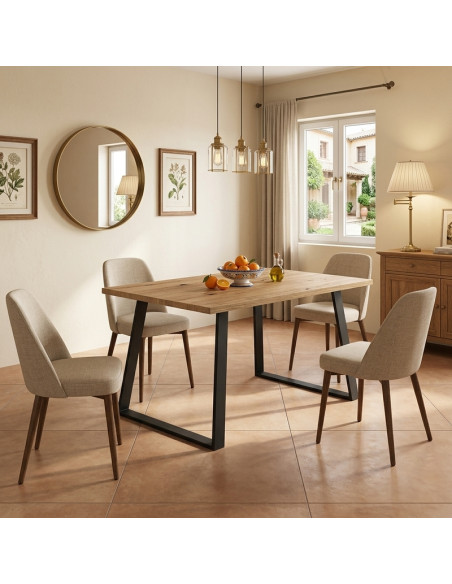 Mesa rectangular fija SANA