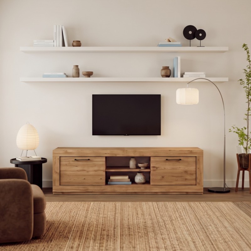 Mueble TV dos puertas y un estante 181 cm DALIA