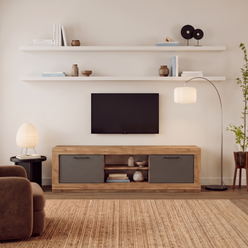 Mueble TV dos puertas y un estante 181 cm DALIA
