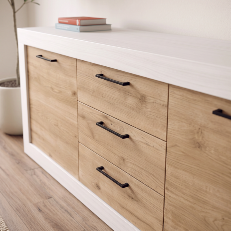Mueble TV tres cajones y dos puertas 154 cm DALIA