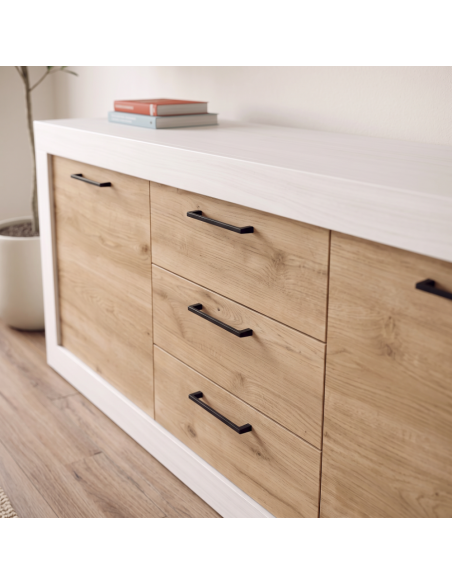Mueble TV tres cajones y dos puertas 154 cm DALIA