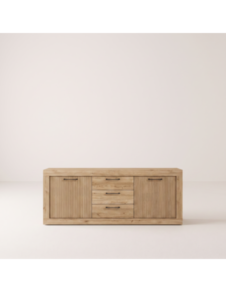 Mueble TV tres cajones y dos puertas 154 cm DALIA