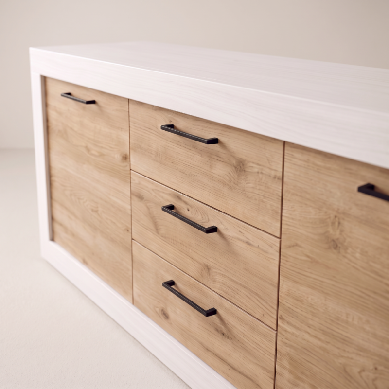 Mueble TV tres cajones y dos puertas 154 cm DALIA